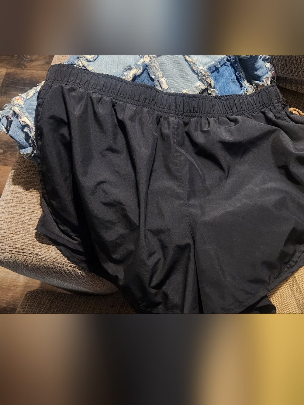 Nike Black Athletic Shorts with Elastic Waistband